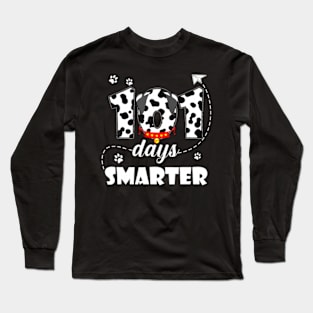 101 Days Smarter Dog Happy 101 Days School Student Teacher Long Sleeve T-Shirt